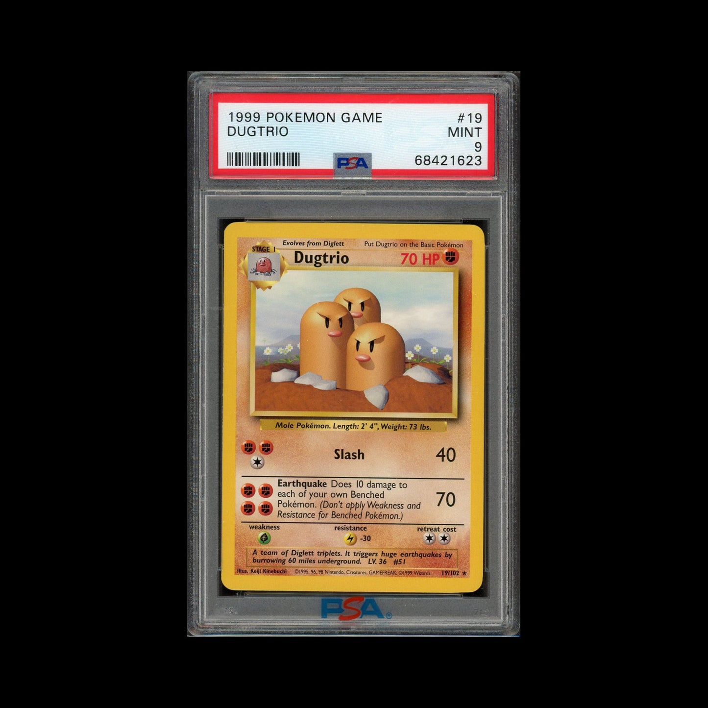 19 - Dugtrio [PSA 9]